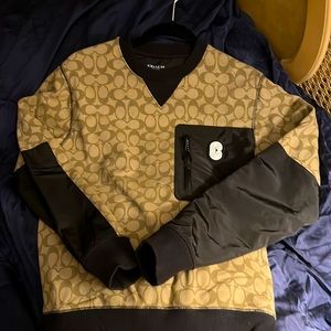 NWOT Coach pullover. Iconic coach fabric.